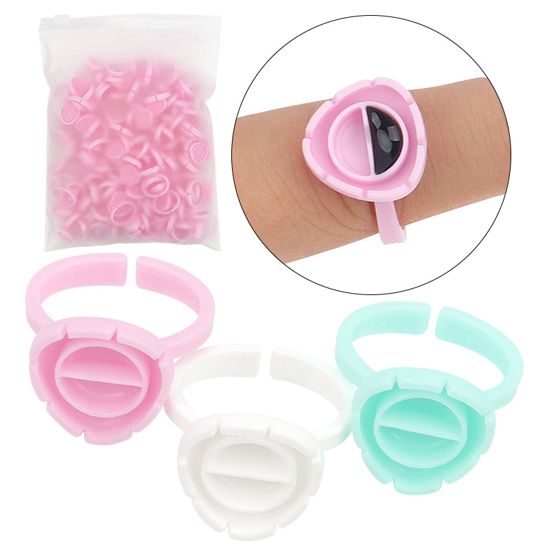 Eyelash Extension Volume Lashes - 100Pcs Disposable Eyelash Extension Glue Fan