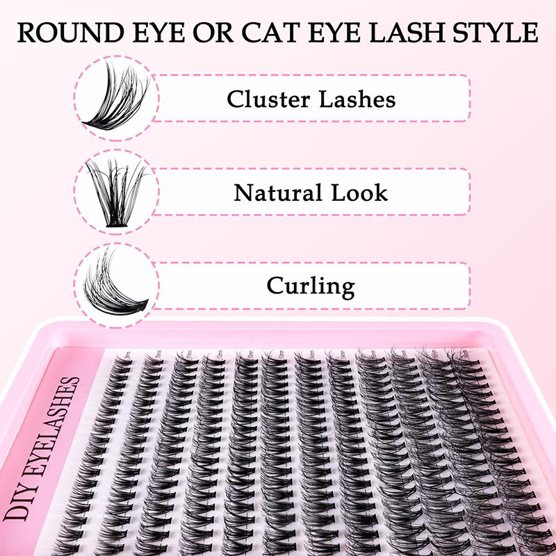 Natural Cluster Feathe-r Lash  - đánh giá và giá Eyelash Extension Kits