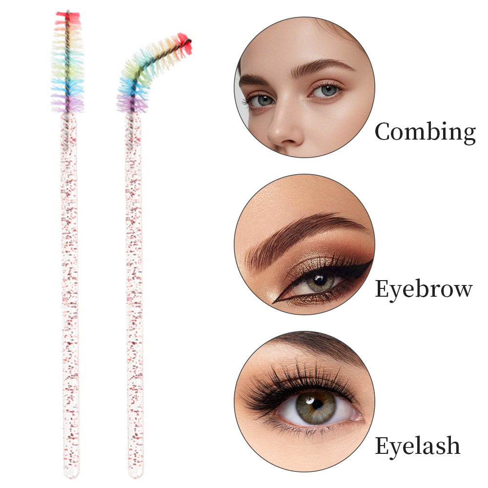 50PCS Rainbow Crystal Eyelash  - đánh giá và giá Eyelash Extension Maps