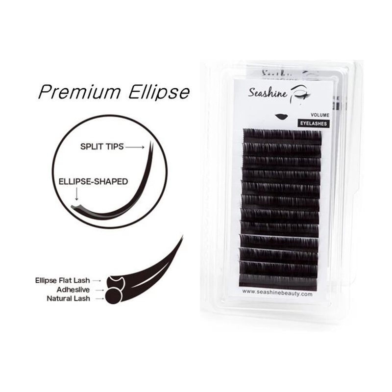 Seashine Hình Elip Dẹt Hàng Mi - đánh giá và giá Eyelash Extension Kits