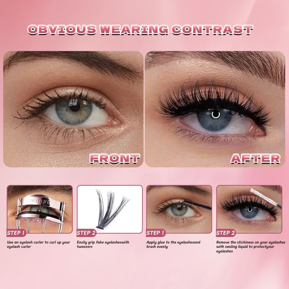 8-16mm Length False Eyelashes  - đánh giá và giá Eyelash Extension Kits