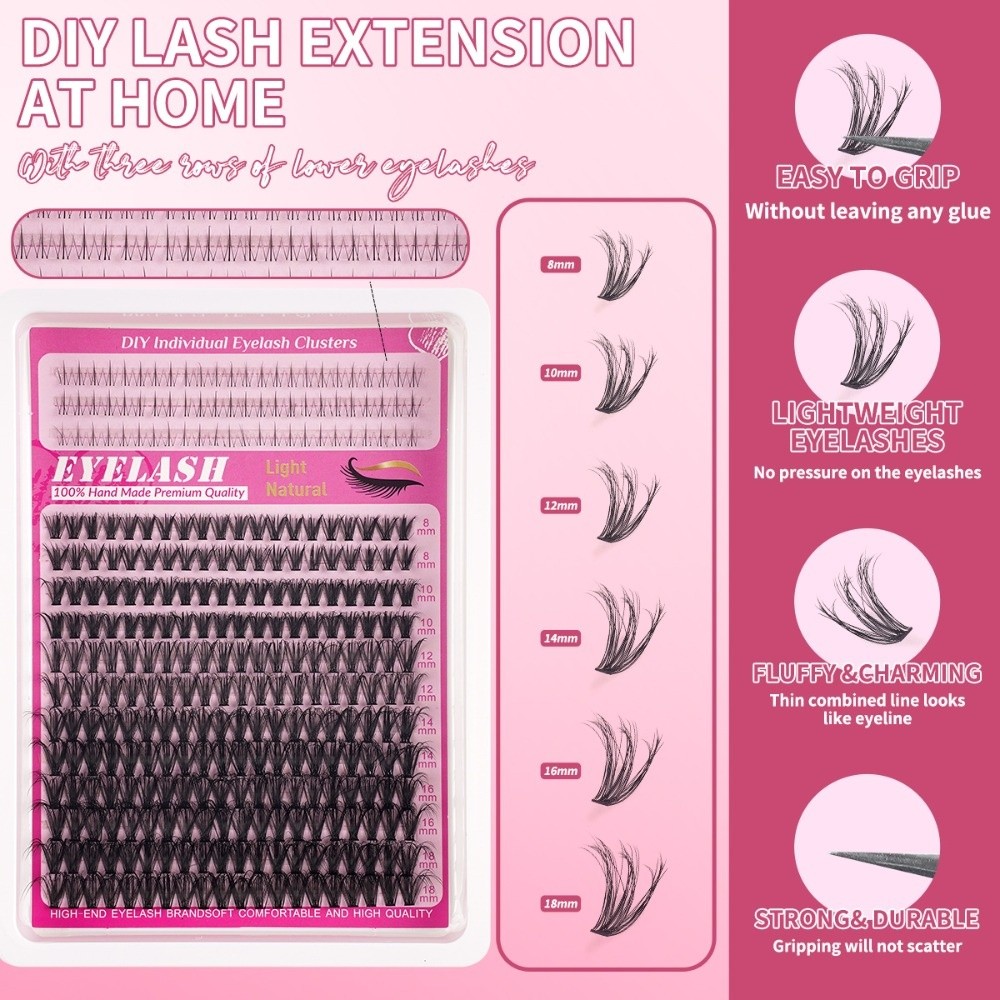 8-18mm Length False Eyelashes  - đánh giá và giá Eyelash Extension Kits